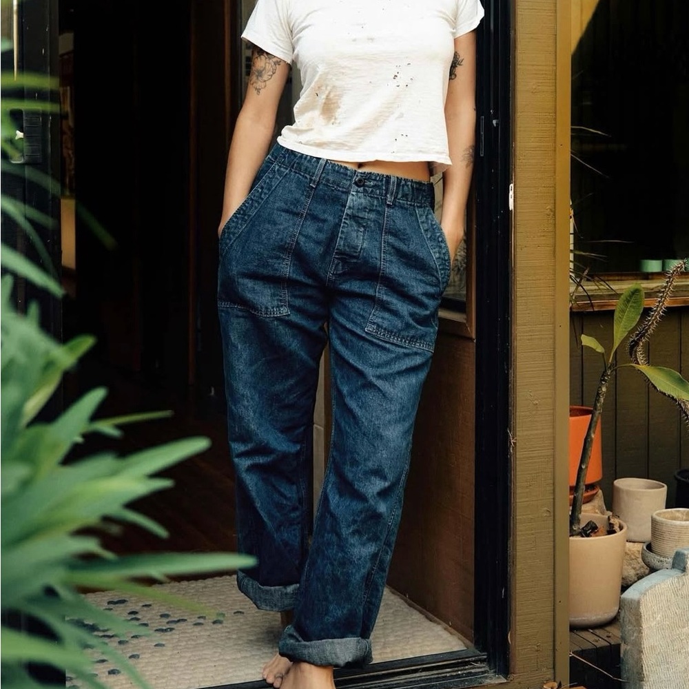 XS imogene + willie Blake Military Trousers in Washed Indigo
